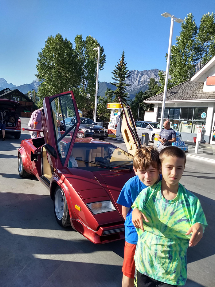 Icefields Parkway Gassing Up for 6-hour roundtrip drive - DJ Peace Pic - Awesome Travel Blog